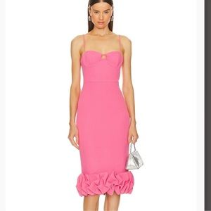 Revolve NBD Roja midi dress in hot pink